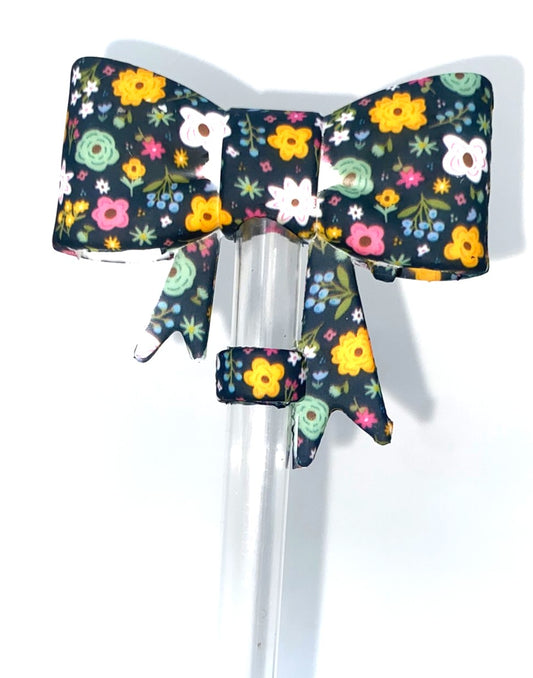 Joyful Gardens Bow Straw Topper