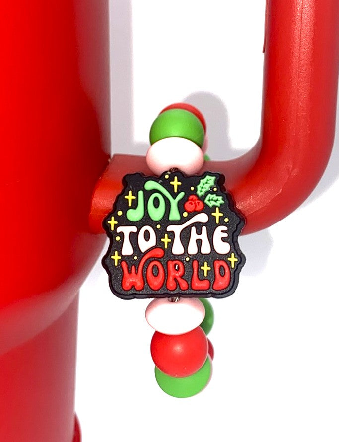 Joy To The World Christmas Stanley Tumbler Cup Handle Charm