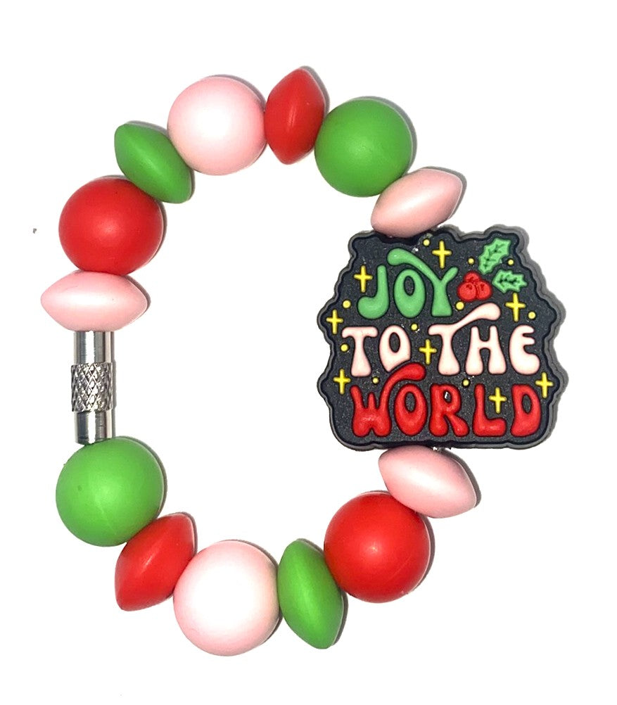 Joy To The World Christmas Stanley Tumbler Cup Handle Charm