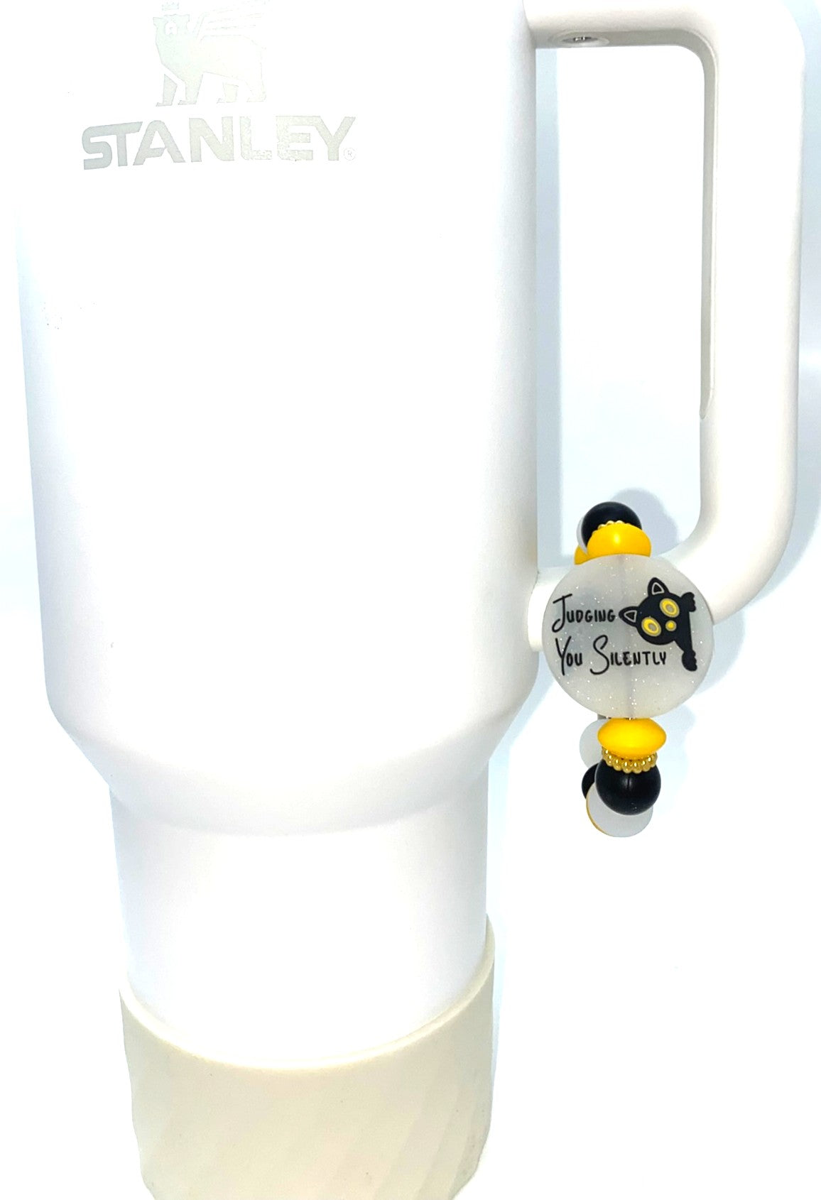 Silently Judging You Cat Glitter Stanley Tumbler Cup Handle Charm