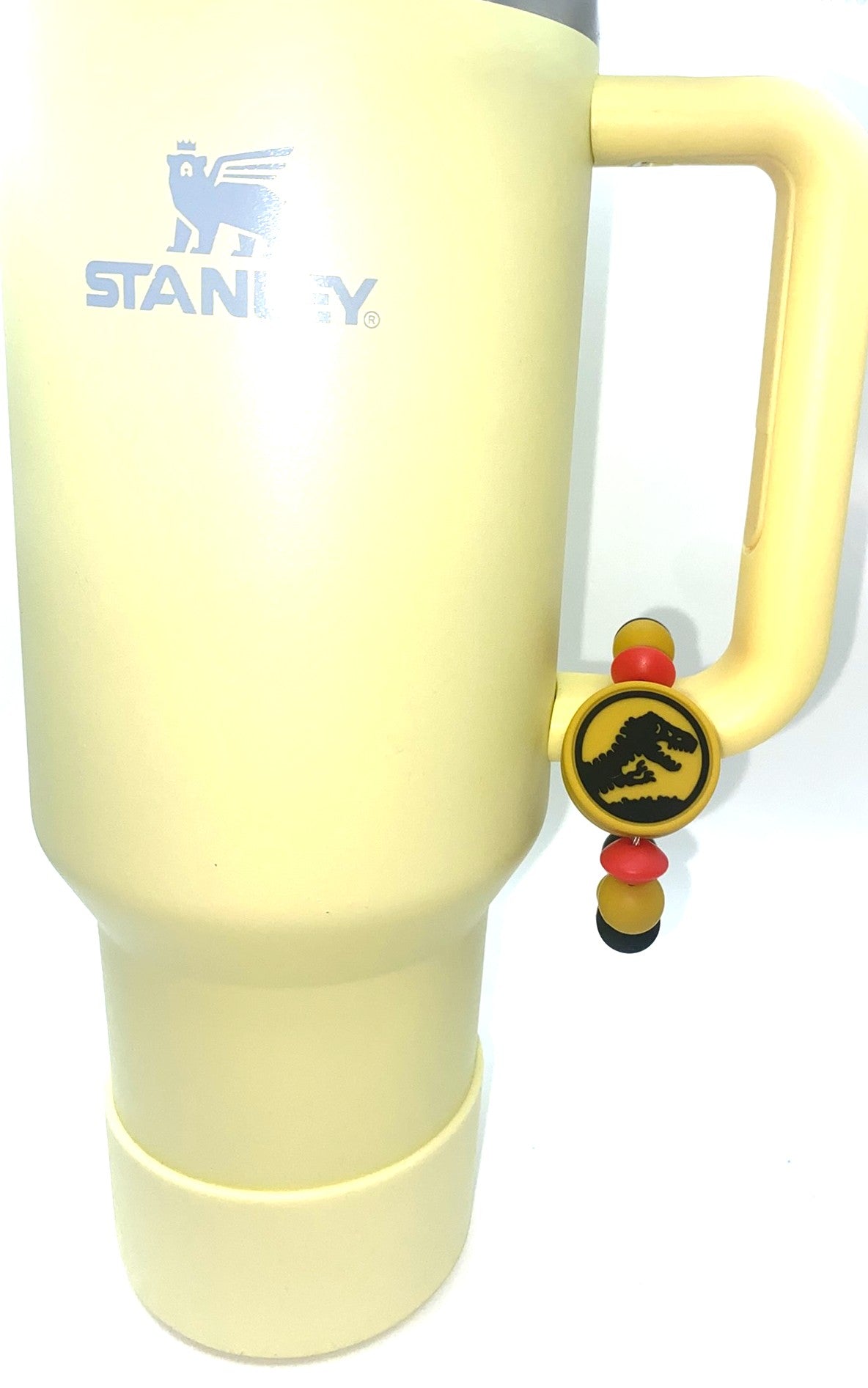 Jurassic T-Rex Dinosaur Round Stanley Tumbler Cup Handle Charm