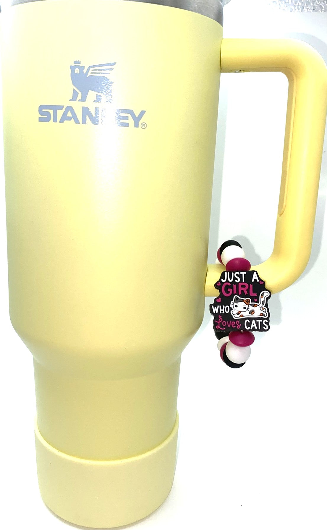 Just A Girl Who Loves Cats Stanley Tumbler Cup Handle Charm