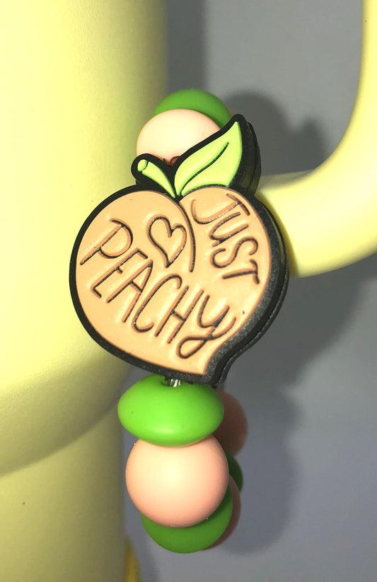 Just Peachy Peach Fruit Stanley Tumbler Cup Handle Charm