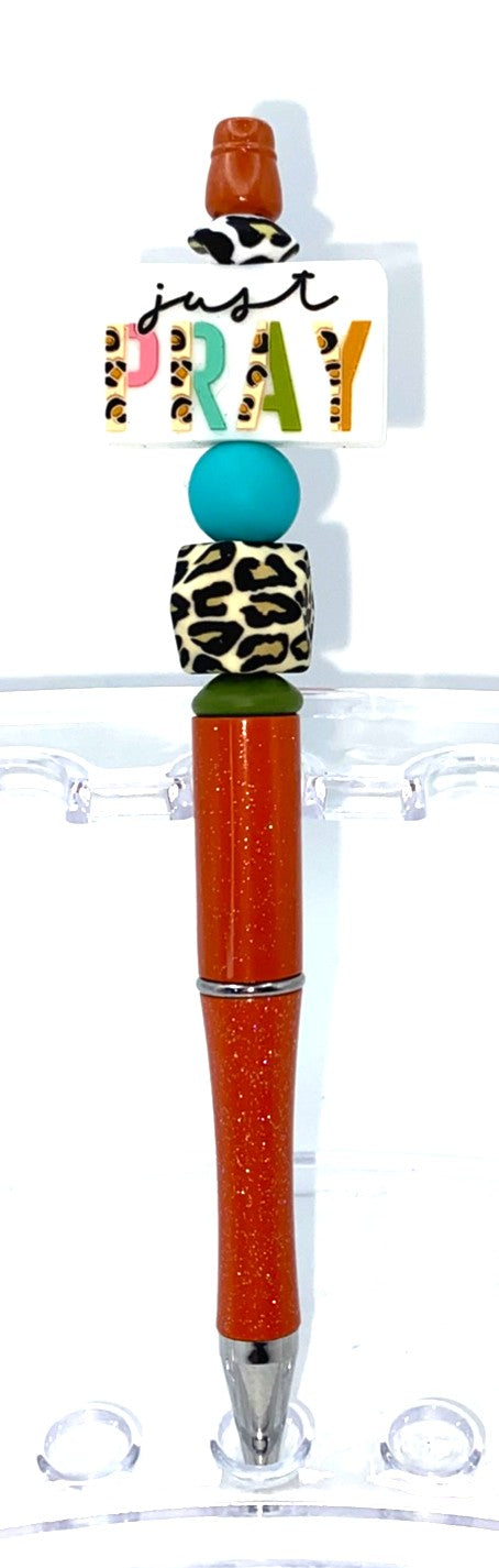 Just Pray Rectangle Beaded Pen