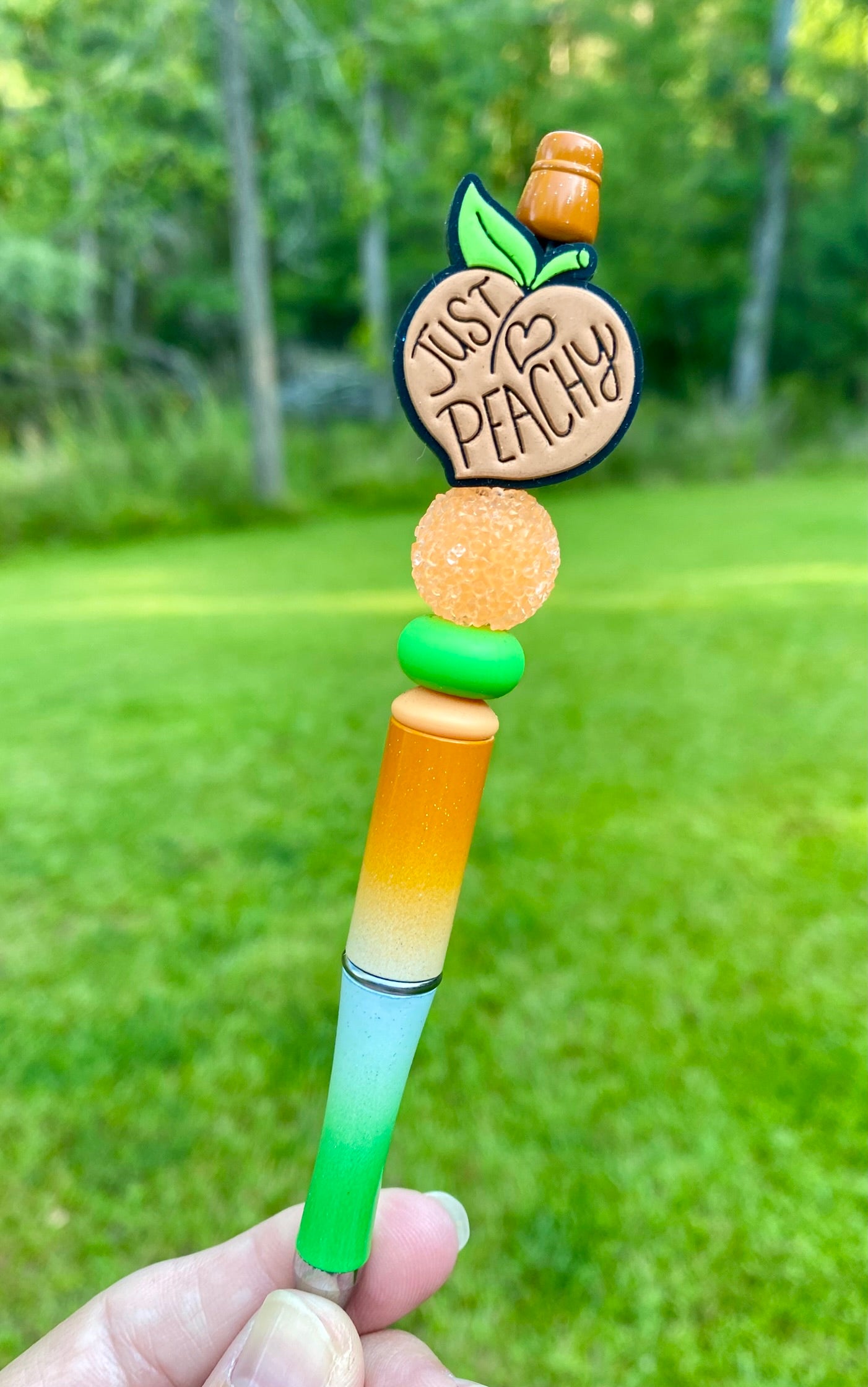 Just Peachy Beaded Pen