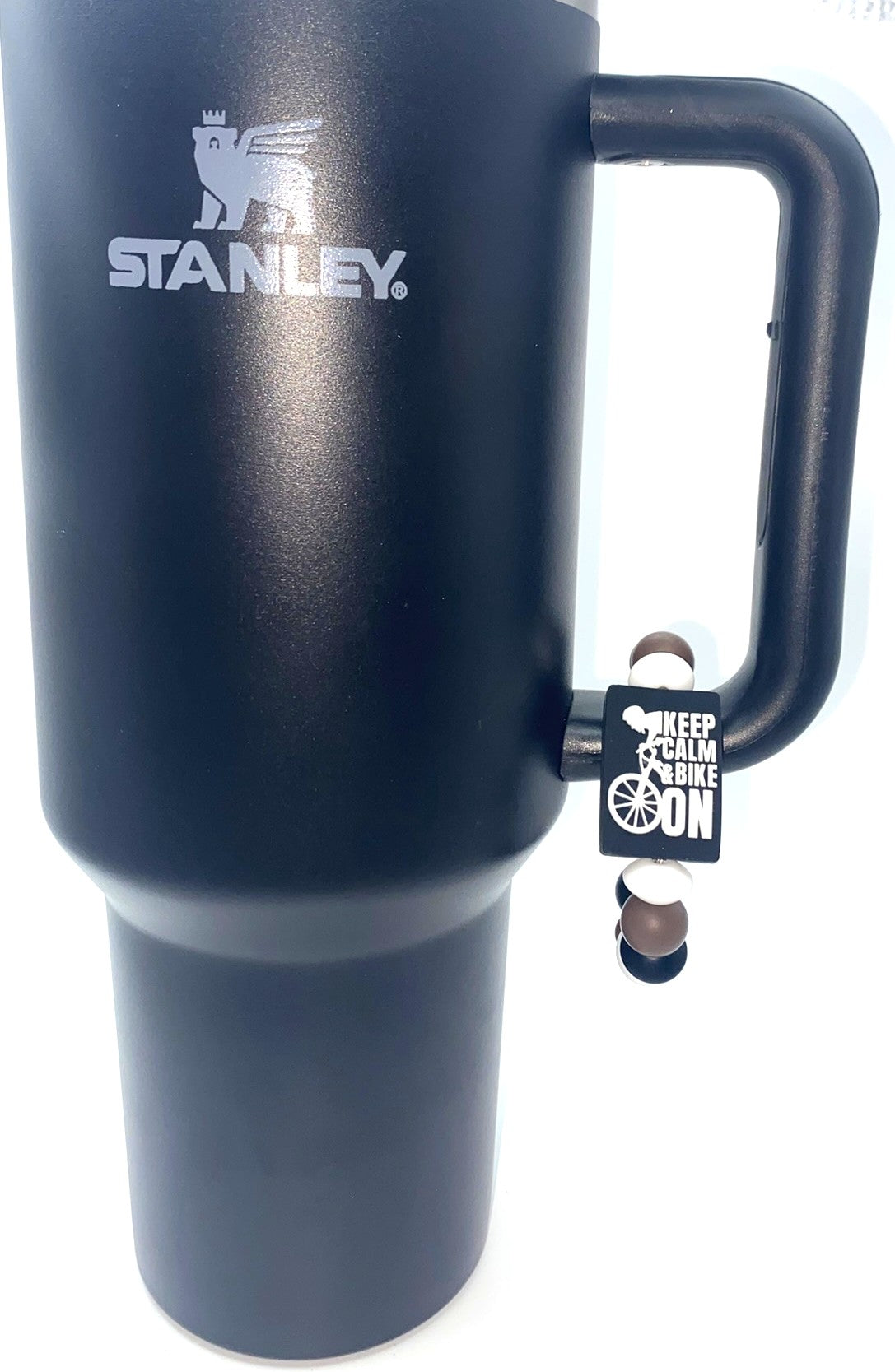 Keep Calm Bike On Stanley Tumbler Cup Handle Charm