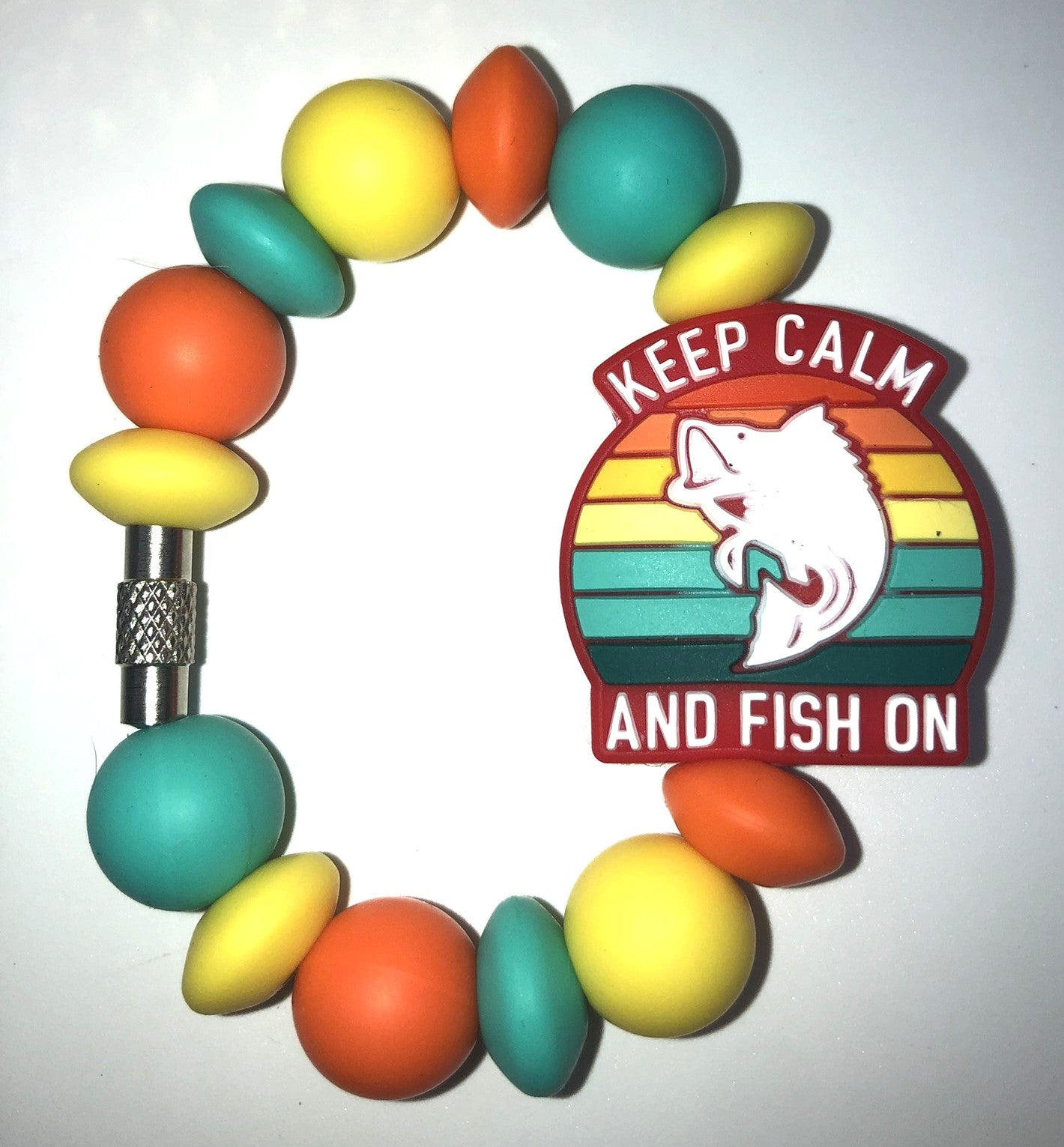 Keep Calm And Fish On Stanley Tumbler Cup Handle Charm