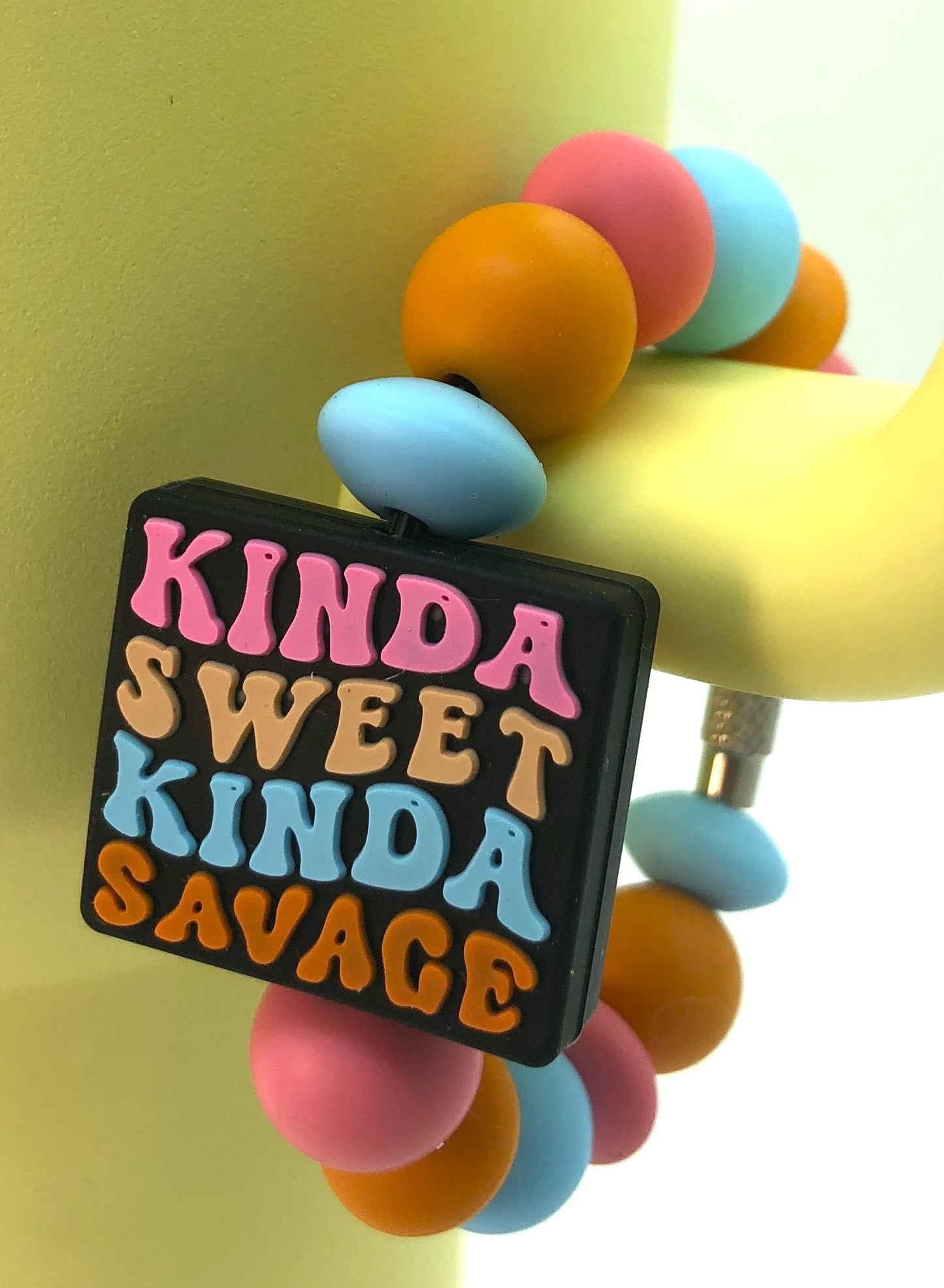 Kinda Sweet Kinda Savage Stanley Tumbler Cup Handle Charm