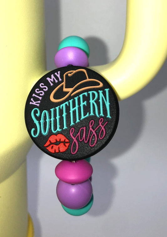 Kiss My Sothern Sass Stanley Tumbler Cup Handle Charm