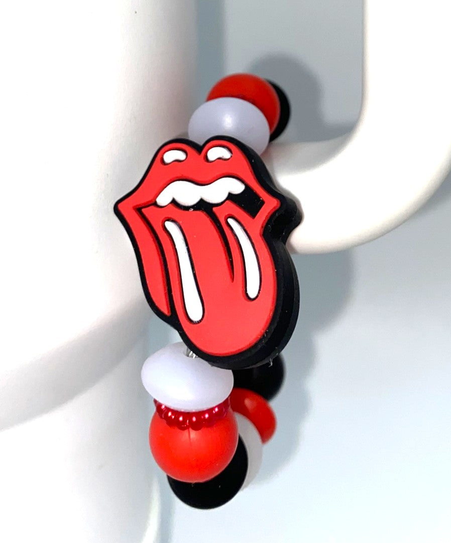 Kiss Mouth Symbol Rock N Roll Stanley Tumbler Cup Handle Charm