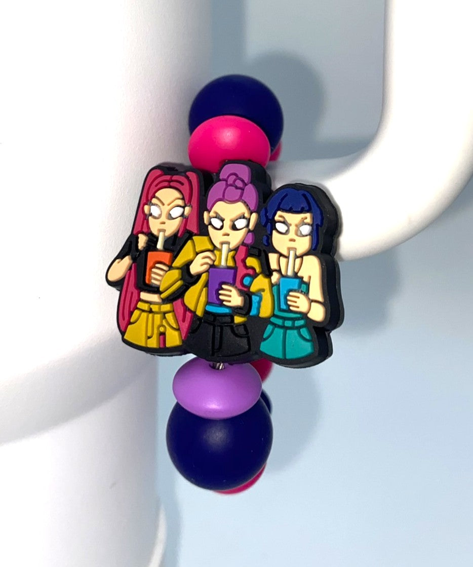 K Pop Demon Hunter Girls Anime Stanley Tumbler Cup Handle Charm