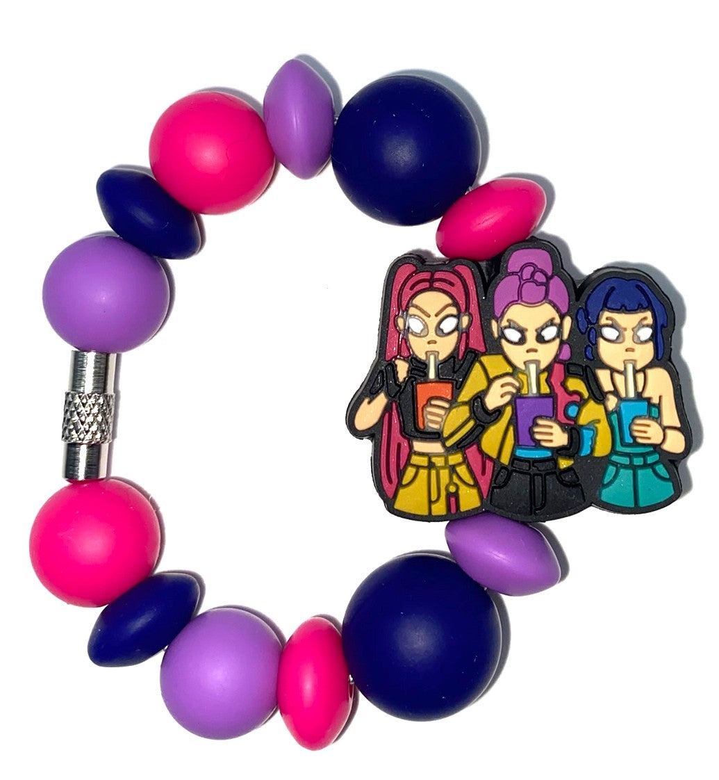 K Pop Demon Hunter Girls Anime Stanley Tumbler Cup Handle Charm