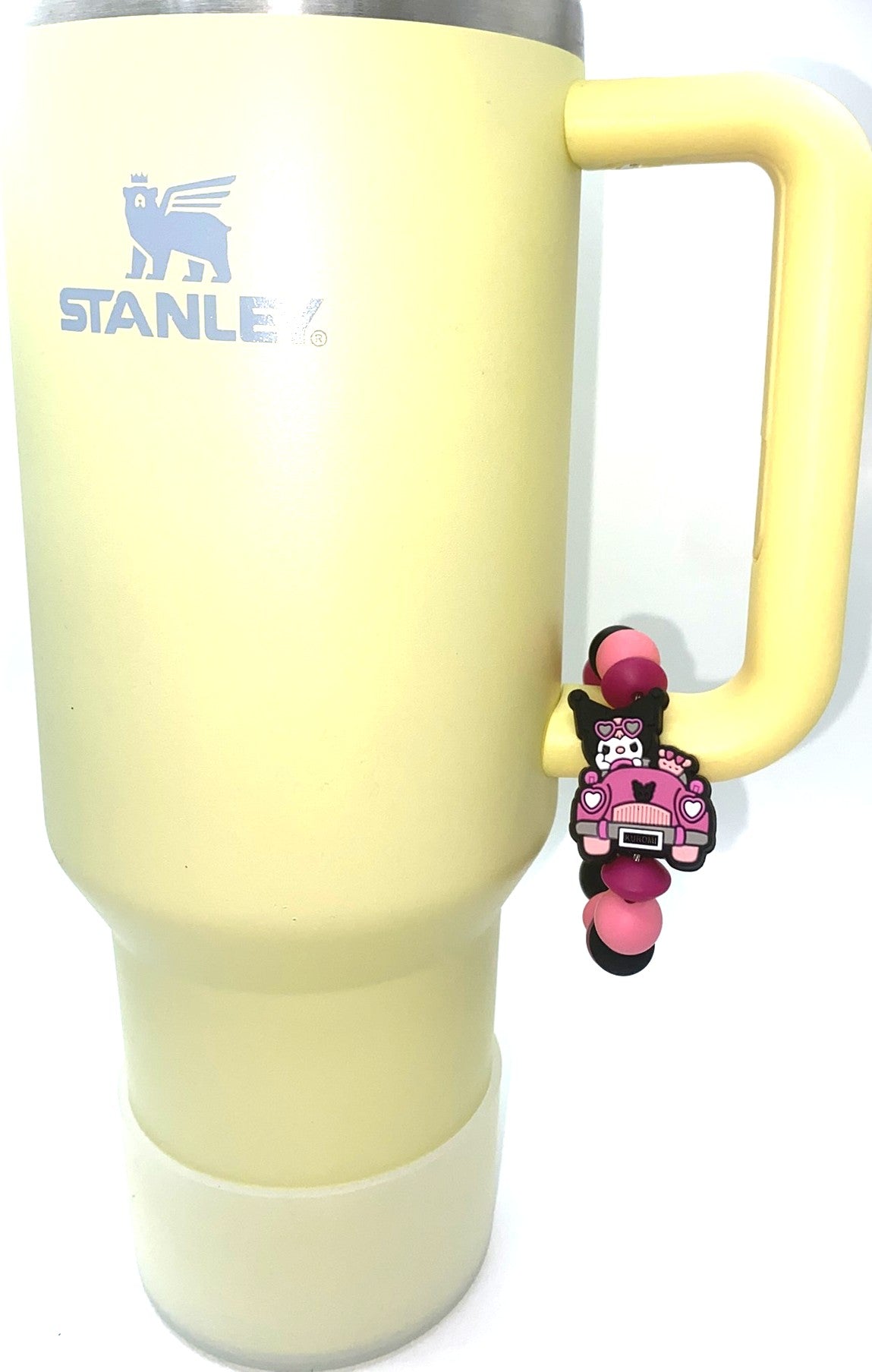 Cute Kitty Jester White Rabbit In Car Stanley Cup Tumbler Handle Charm