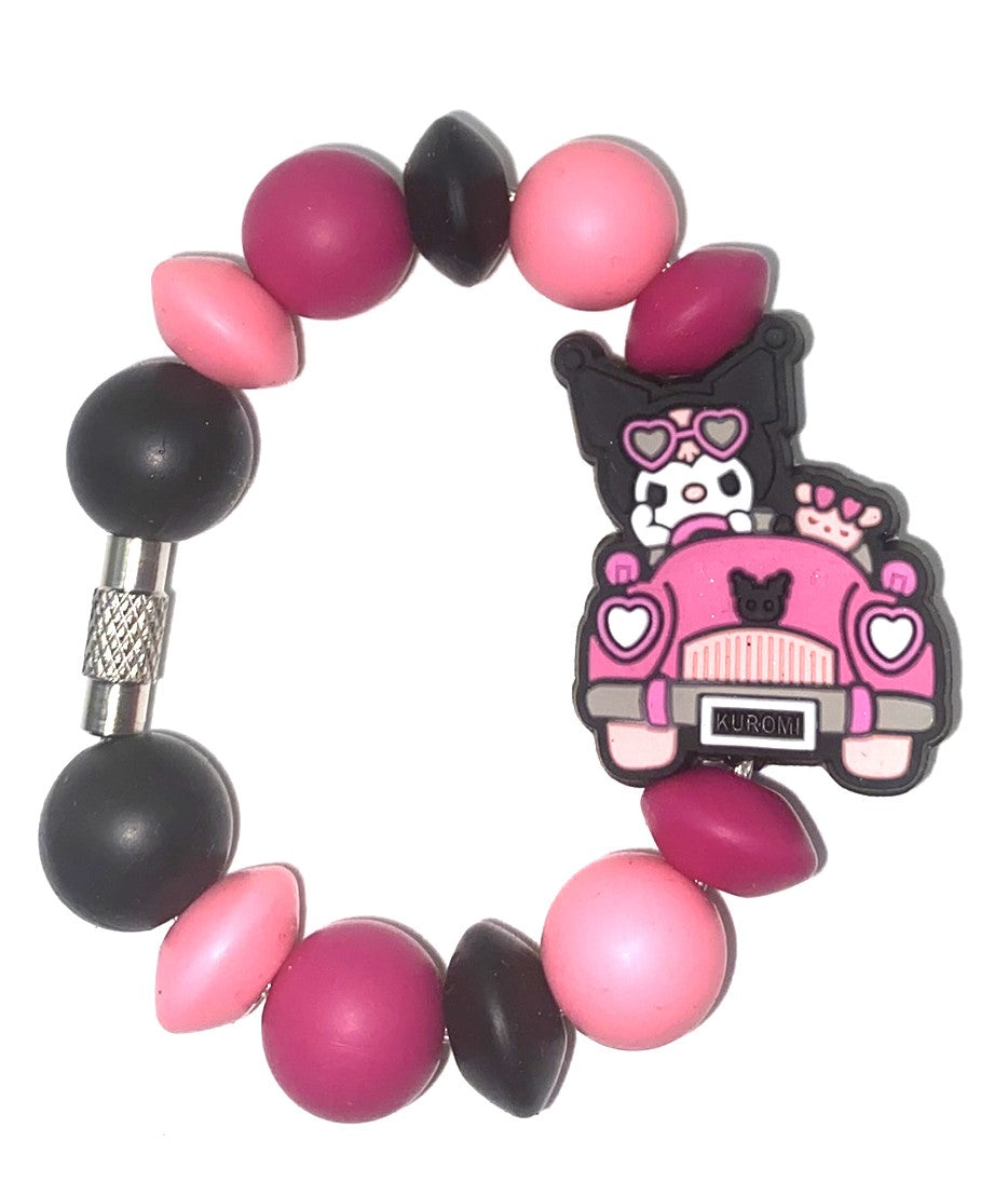 Cute Kitty Jester White Rabbit In Car Stanley Cup Tumbler Handle Charm