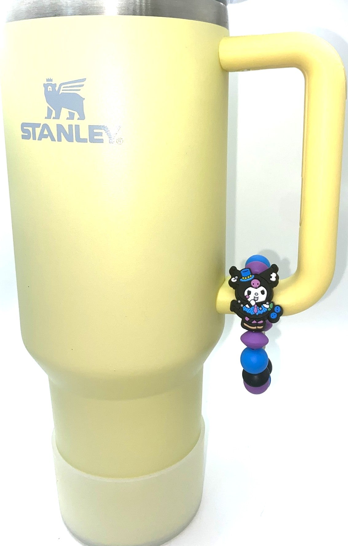 Cute Kitty Jester White Rabbit In Dress Stanley Cup Tumbler Handle Charm