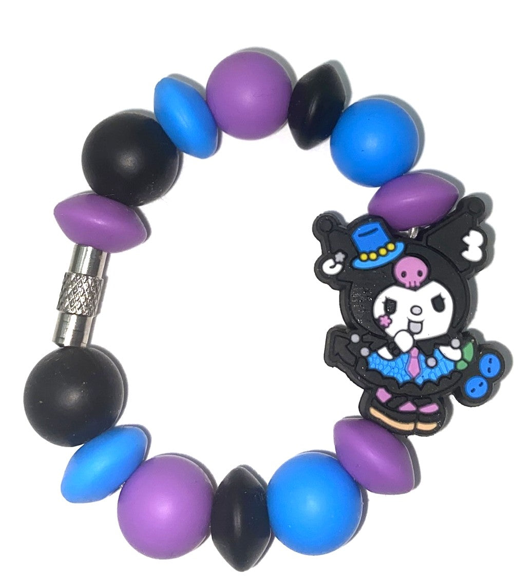 Cute Kitty Jester White Rabbit In Dress Stanley Cup Tumbler Handle Charm