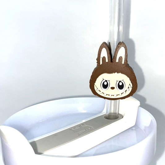 Labubu Head Straw Sitter