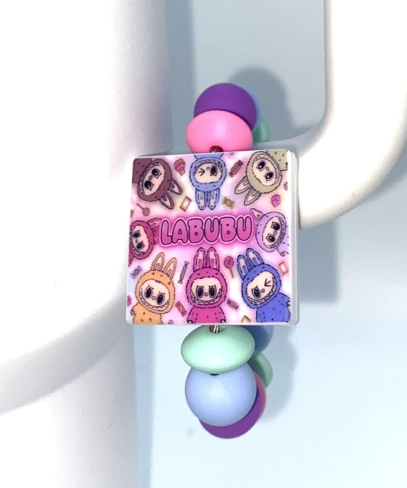 Elvish Furry Forest Monsters Bubu Printed Square Stanley Tumbler Cup Handle Charm