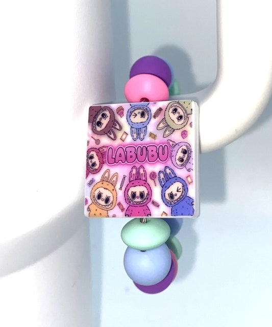 Elvish Furry Forest Monsters Bubu Printed Square Stanley Tumbler Cup Handle Charm