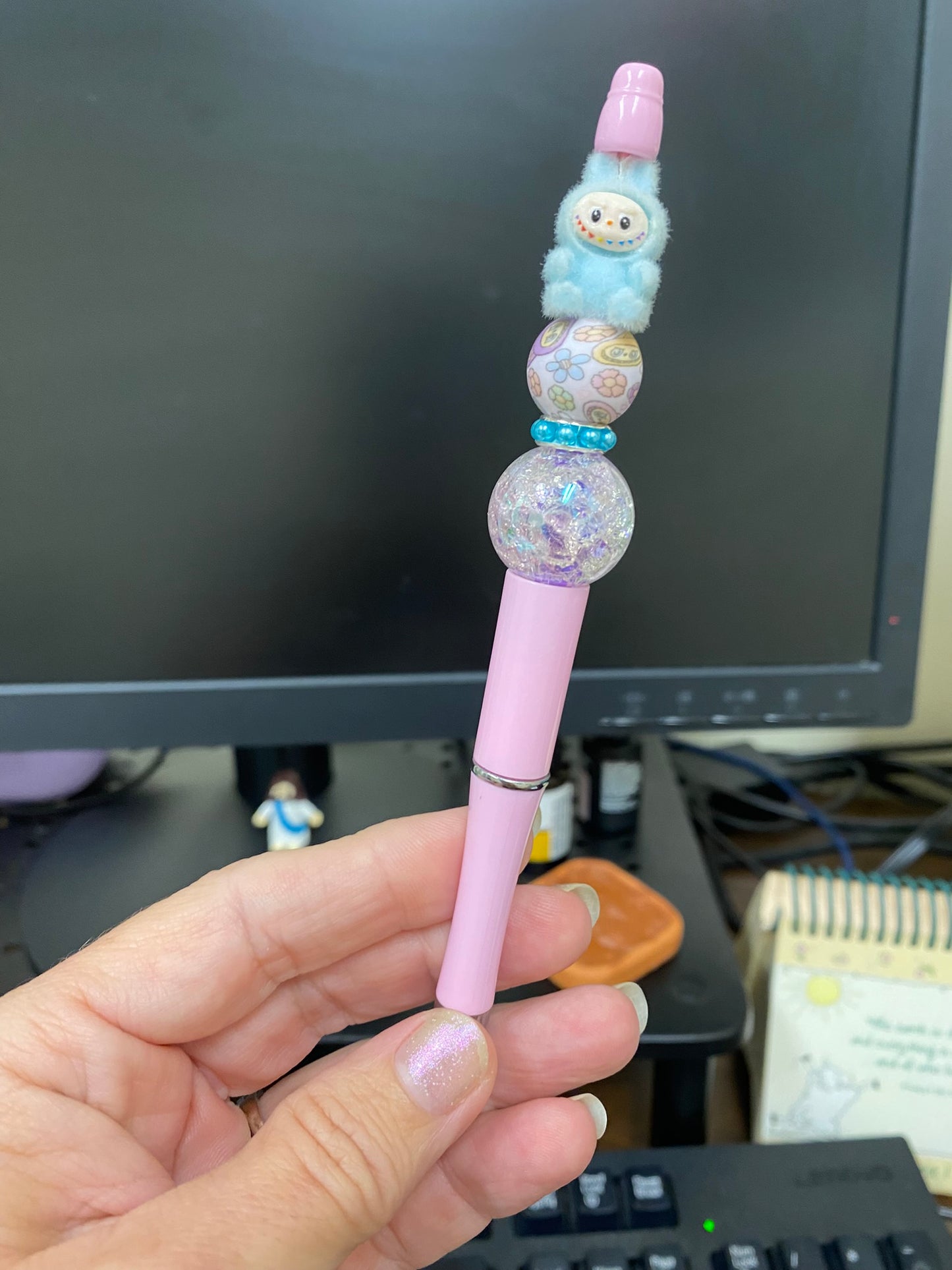Mint Elvish Furry Forest Monster Bubu Beaded Pen