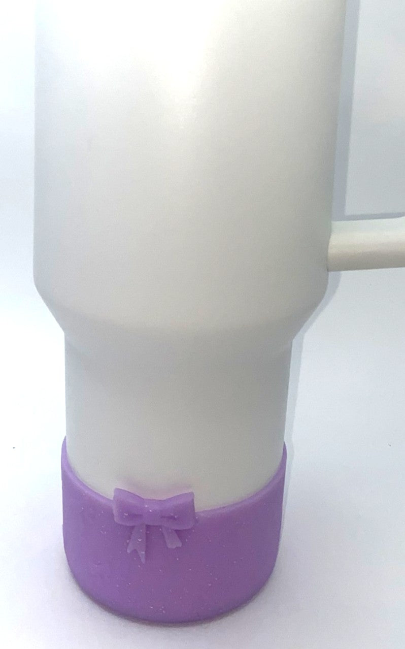 Lavender Glitter Bow Stanley Tumbler Boot Sleeve #157