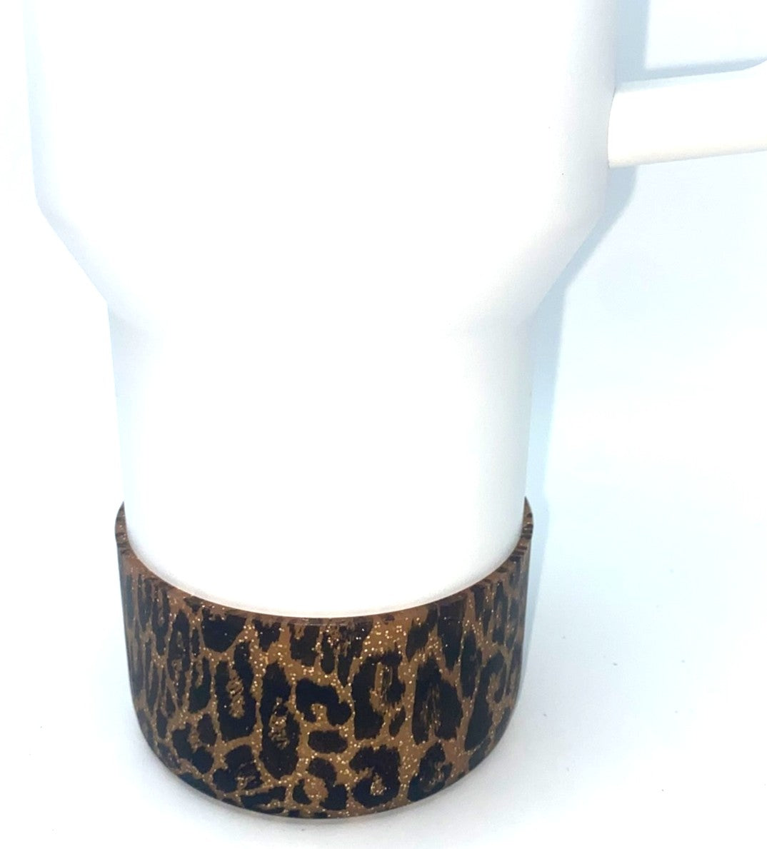 Leopard Print Copper Glitter Stanley Tumbler Boot Sleeve #135