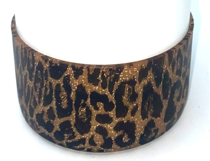Leopard Print Copper Glitter Stanley Tumbler Boot Sleeve #135