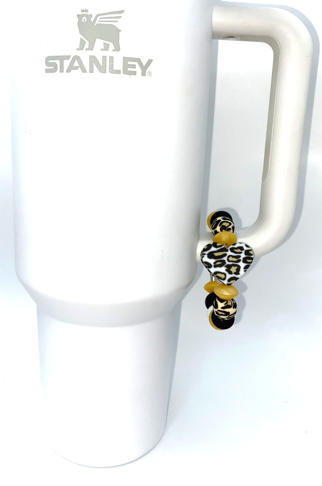 Leopard Print Heart Printed Stanley Tumbler Cup Handle Charm