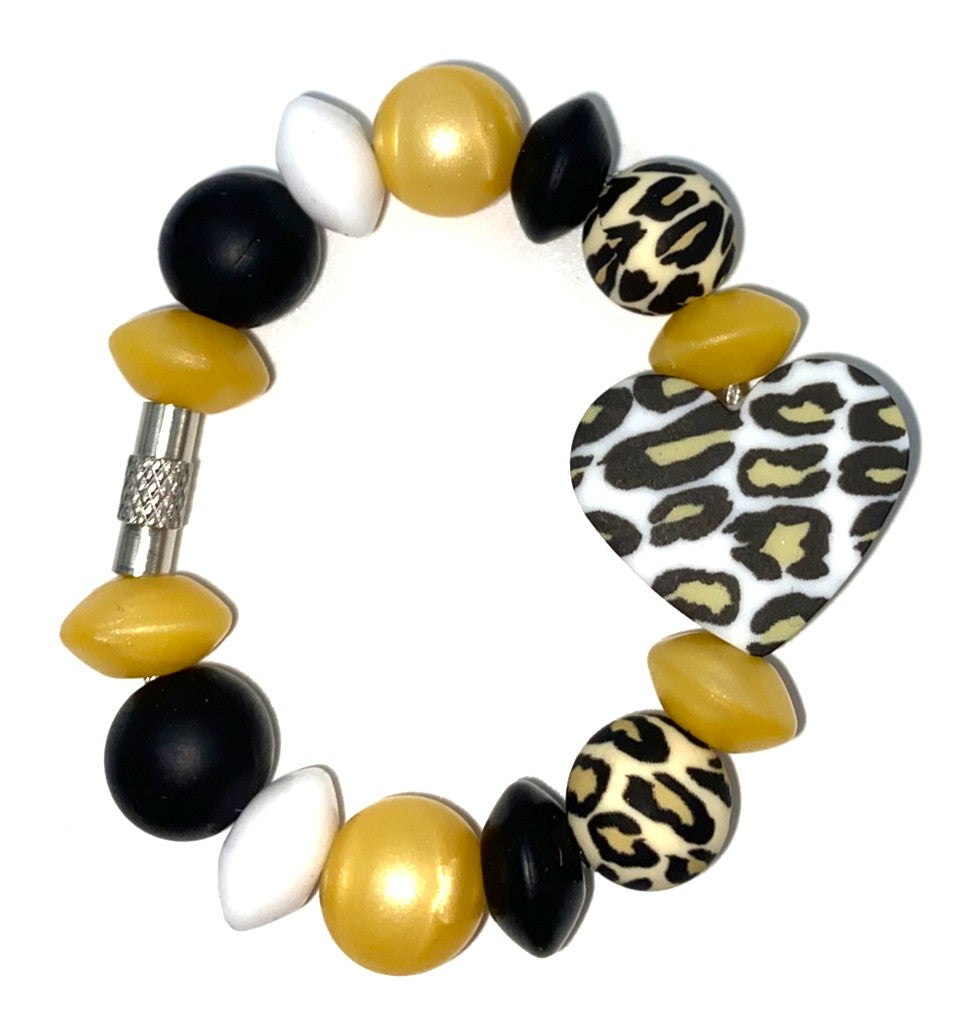 Leopard Print Heart Printed Stanley Tumbler Cup Handle Charm