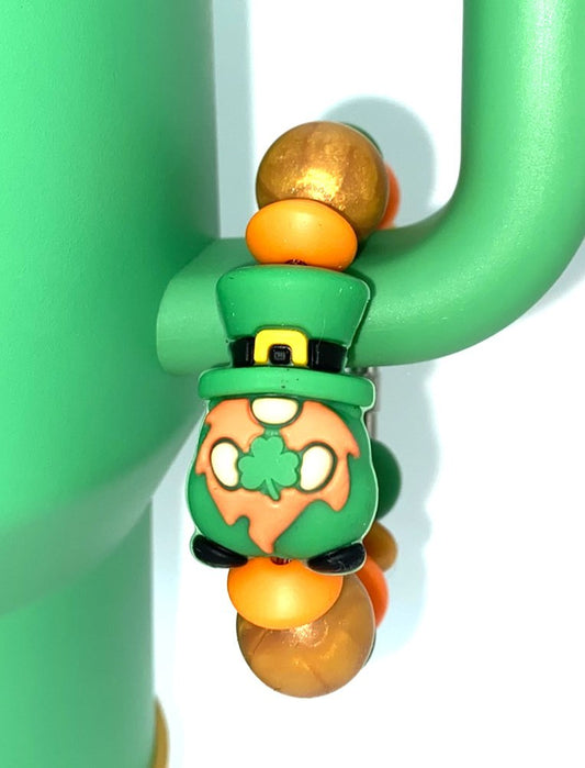 Leprechaun Gnome 3D St Patrick's Stanley Tumbler Cup Handle Charm