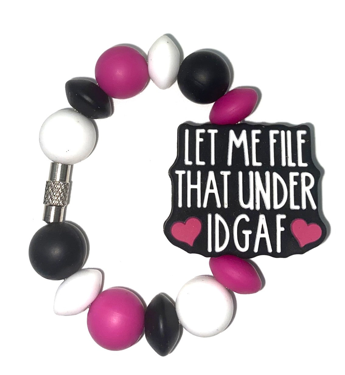 Let Me File That Under IDGAF Funny Stanley Tumbler Cup Handle Charm