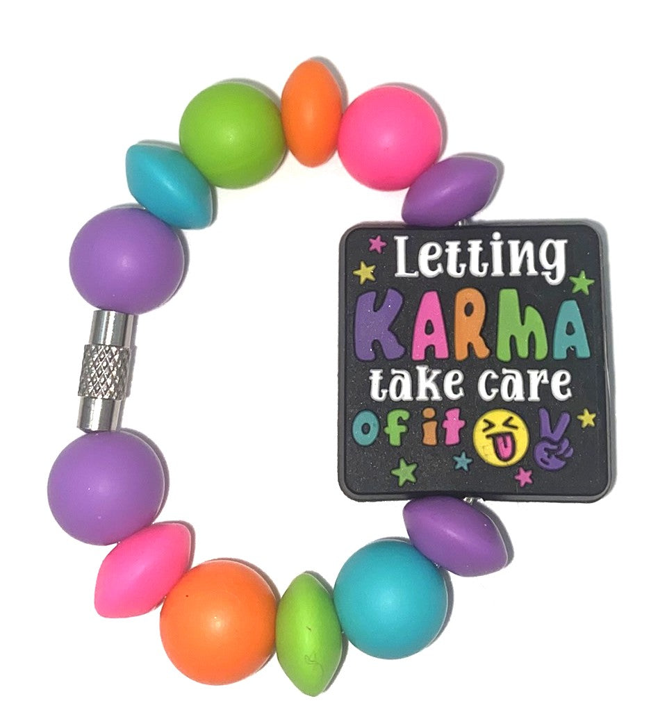 Letting Karma Take Care Of It Funny Stanley Tumbler Cup Handle Charm