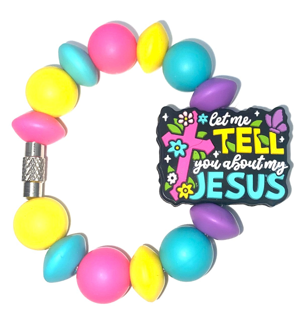 Let Me Tell You About My Jesus Stanley Tumbler Cup Handle Charm