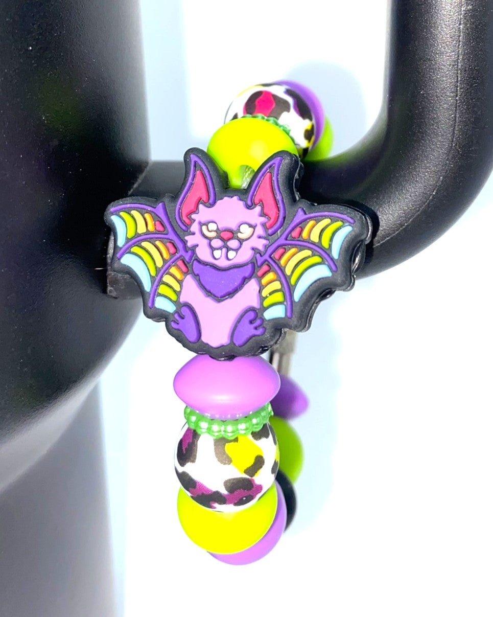 Colorful LF Bat Halloween Stanley Tumbler Cup Handle Charm
