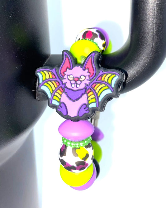 Colorful LF Bat Halloween Stanley Tumbler Cup Handle Charm