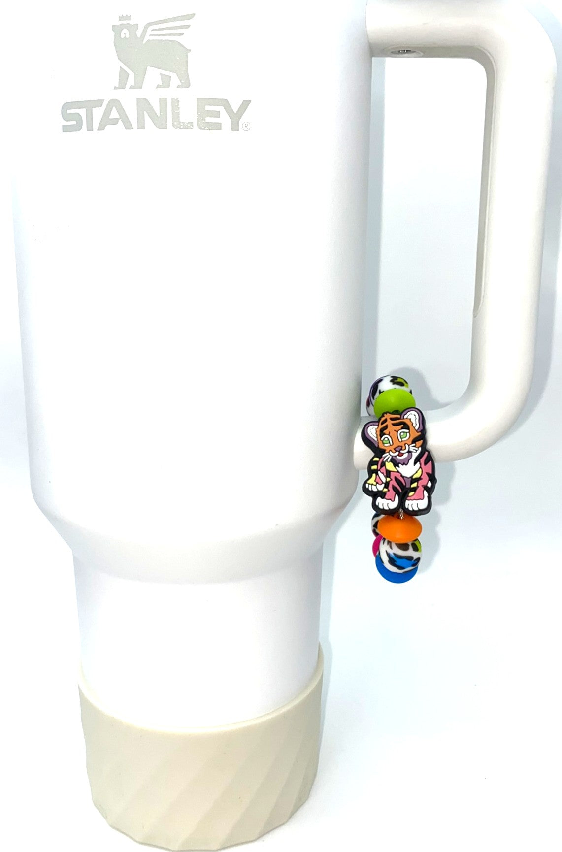 Rainbow Colorful Tiger Cat LF Stanley Tumbler Cup Handle Charm