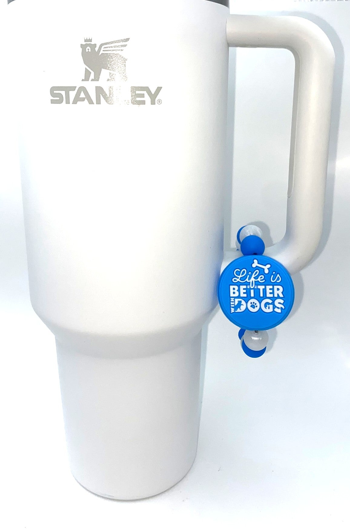 Life Is Better With Dogs Round Stanley Tumbler Cup Handle Charm