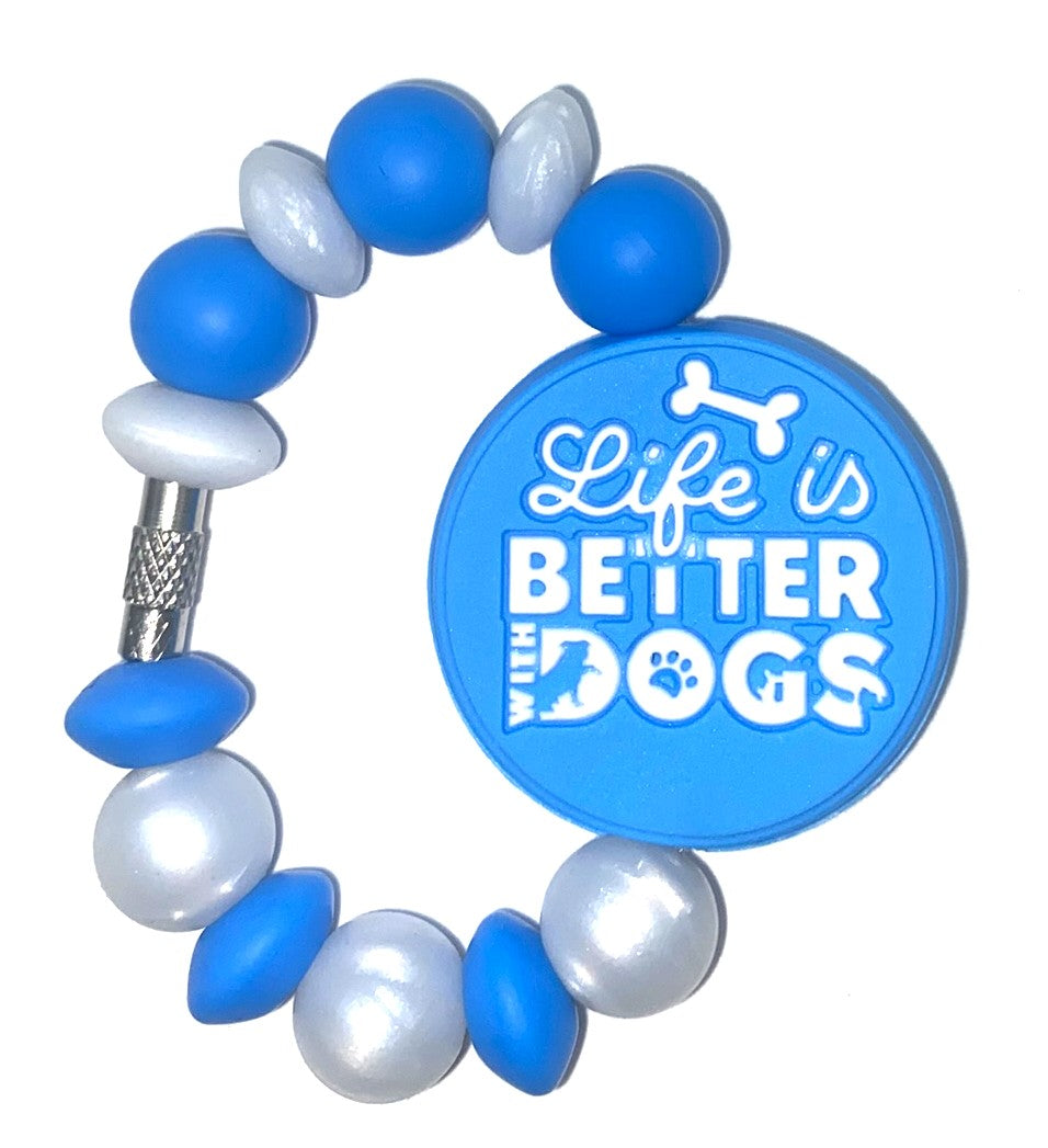 Life Is Better With Dogs Round Stanley Tumbler Cup Handle Charm