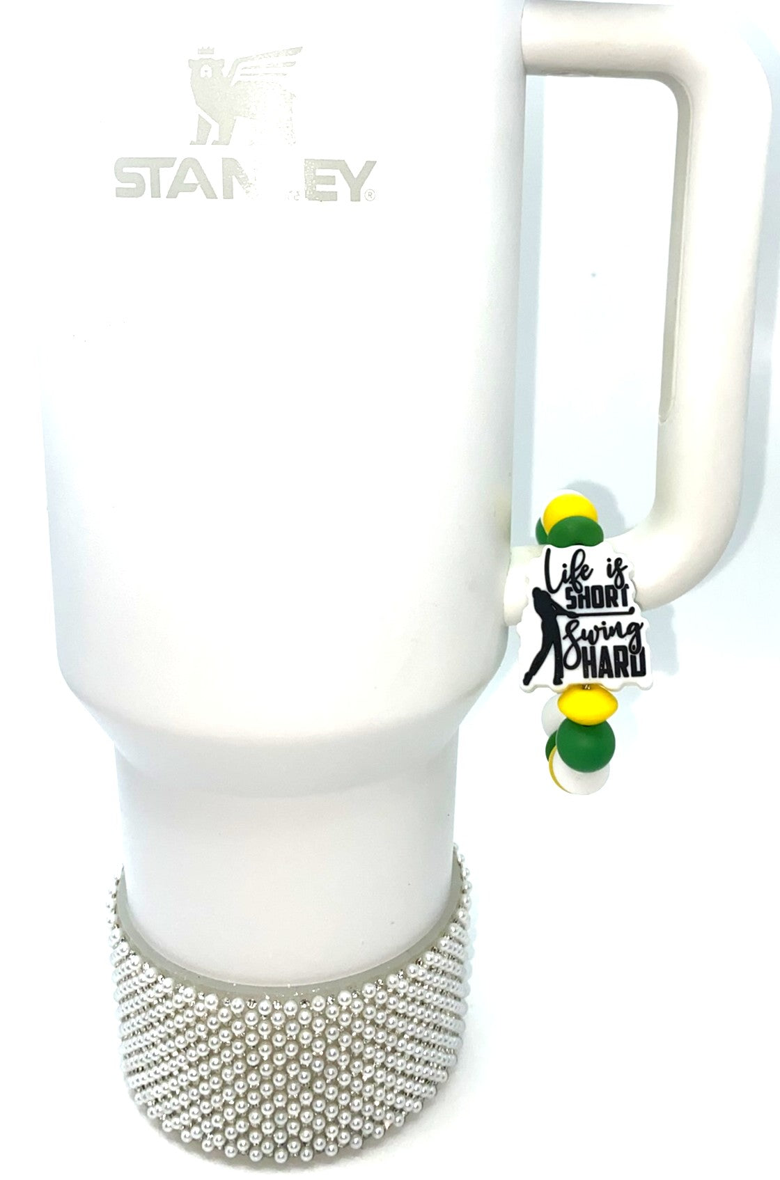 Life is Short Swing Hard Golf Stanley Tumbler Cup Handle Charm