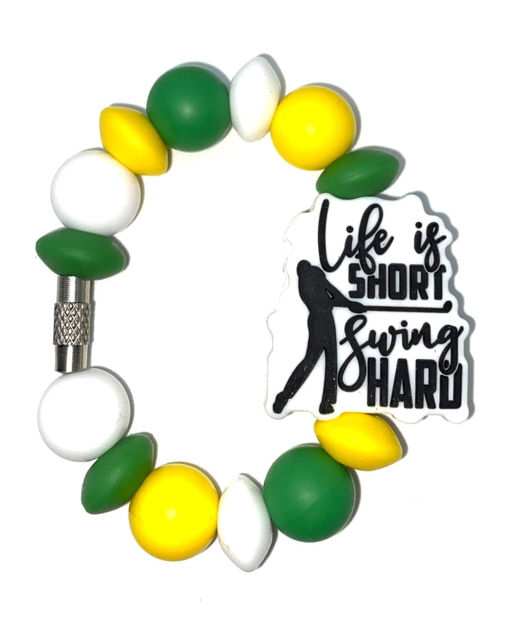 Life is Short Swing Hard Golf Stanley Tumbler Cup Handle Charm