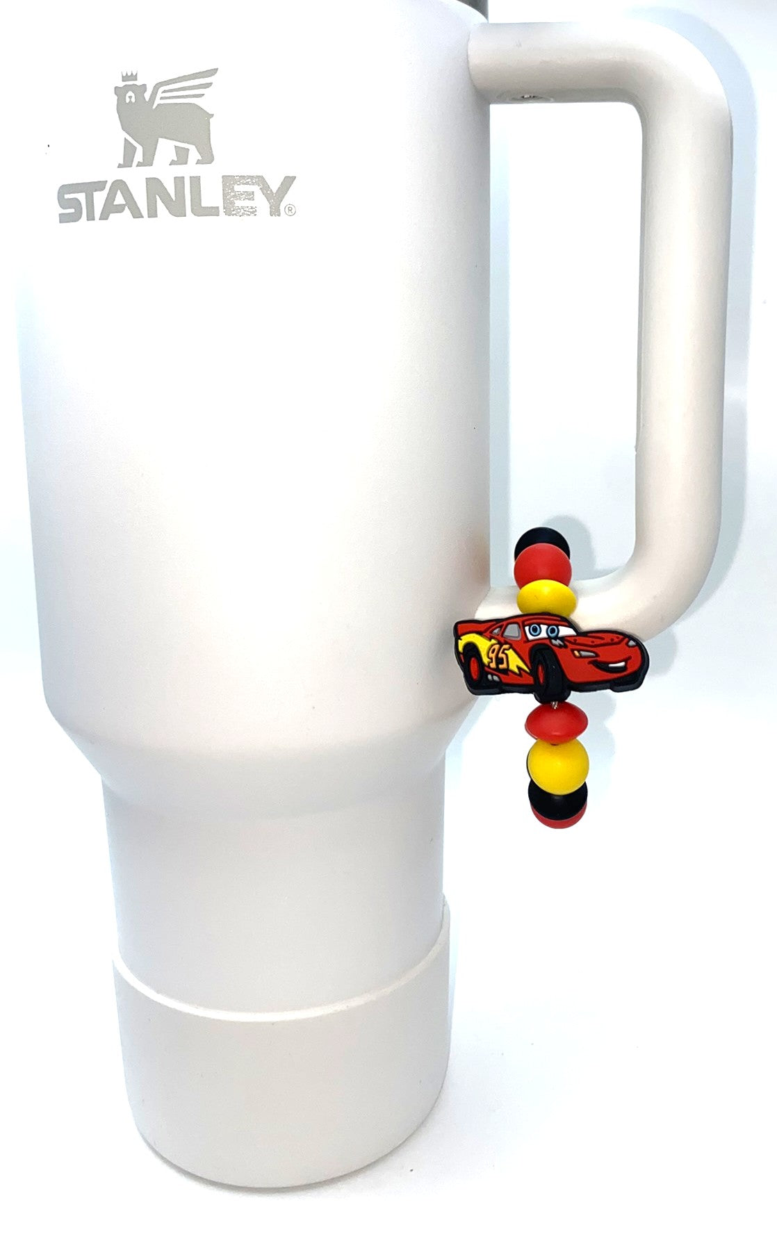 Cartoon Race Car Lightning Stanley Tumbler Cup Handle Charm