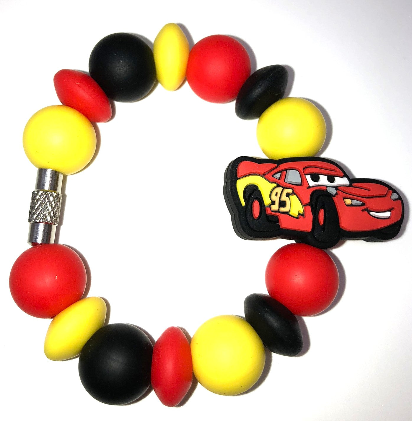 Cartoon Race Car Lightning Stanley Tumbler Cup Handle Charm