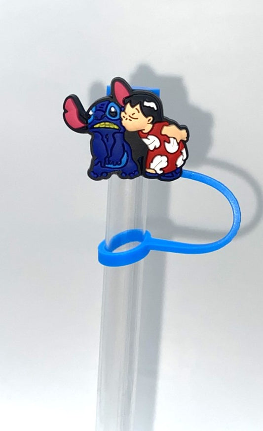 Blue Alien & Hawaiian Friend Straw Topper