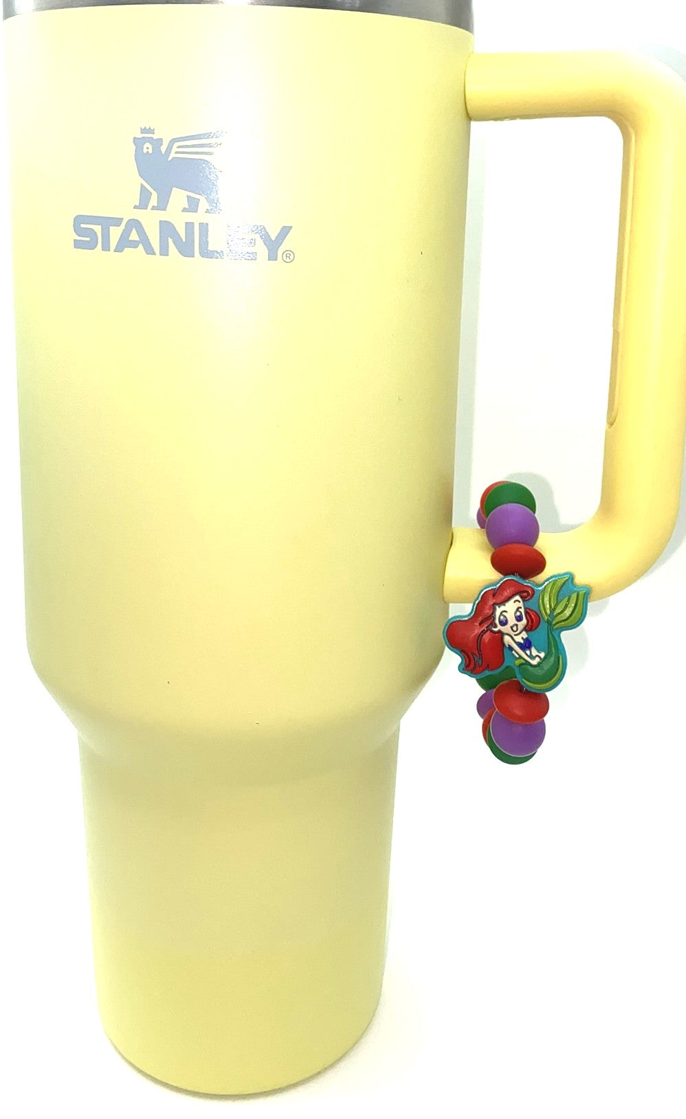 Little Red Mermaid Cartoon Girl Stanley Tumbler Cup Handle Charm