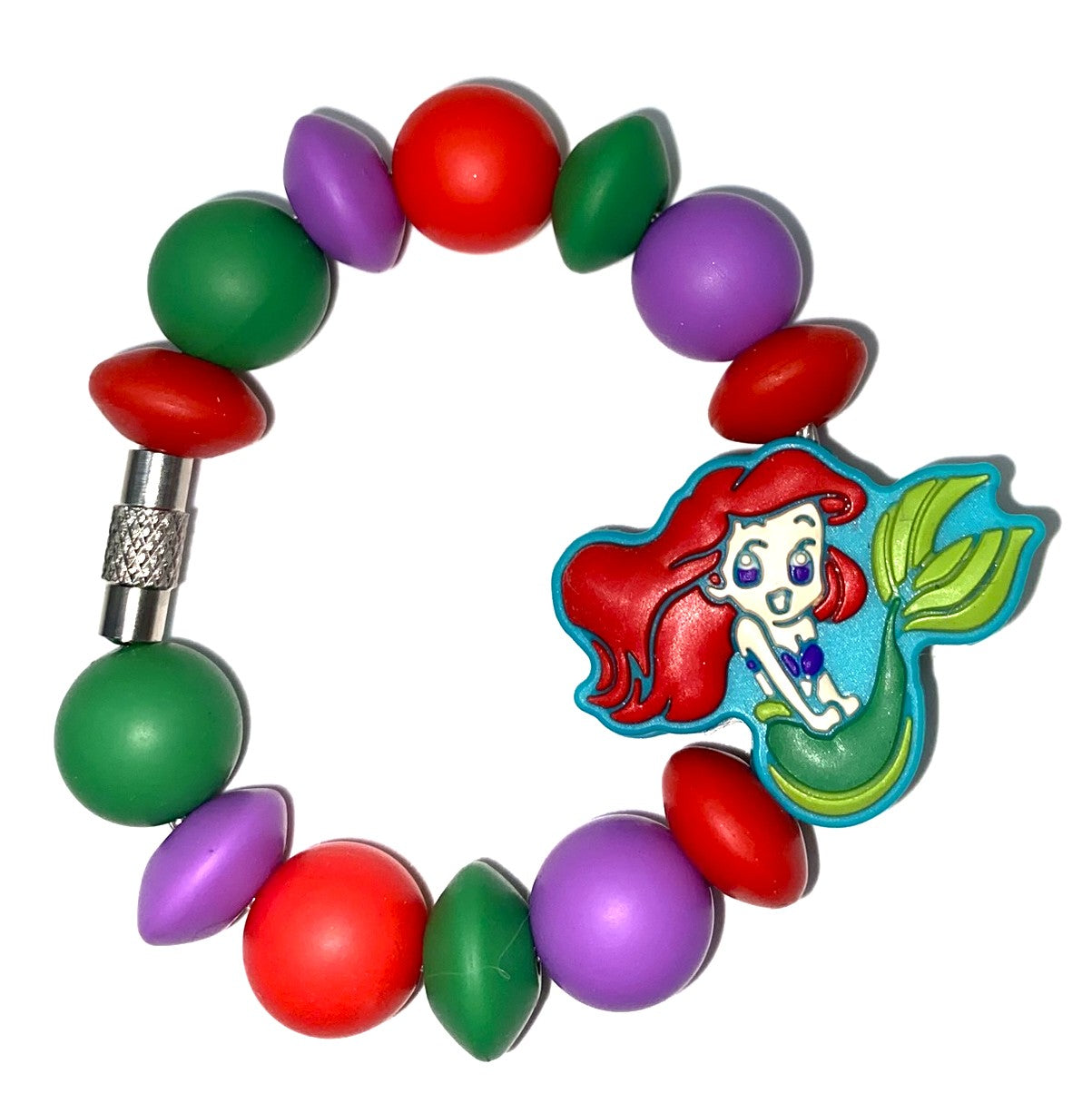 Little Red Mermaid Cartoon Girl Stanley Tumbler Cup Handle Charm