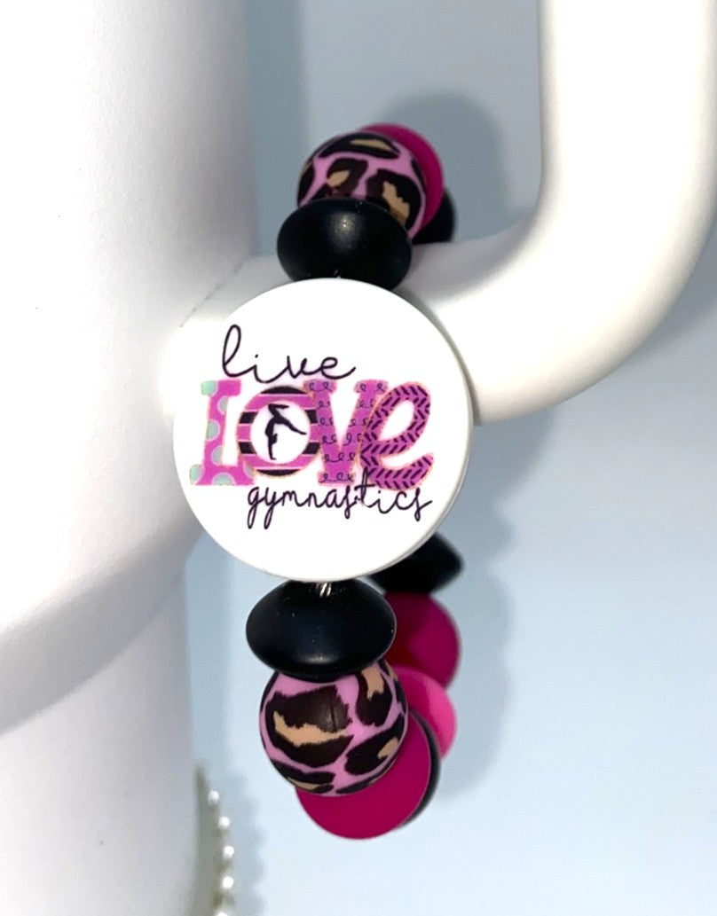 Live Love Gymnastics Stanley Tumbler Cup Handle Charm
