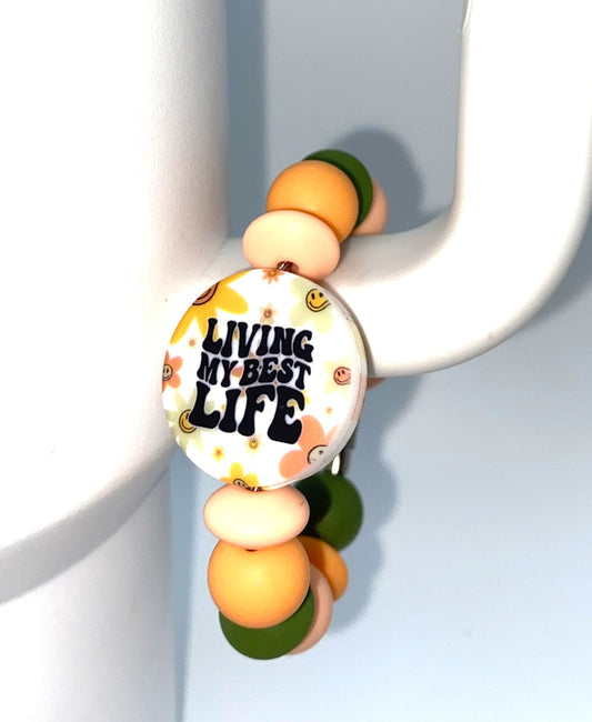 Living My Best Life Stanley Tumbler Cup Handle Charm