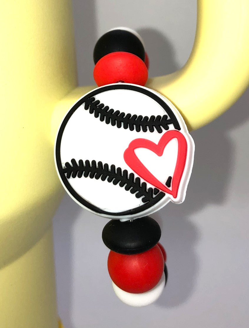 Love Baseball Stanley Tumbler Cup Handle Charm