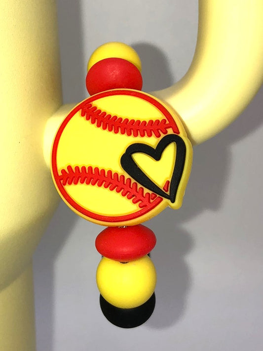 Love Softball Stanley Tumbler Cup Handle Charm