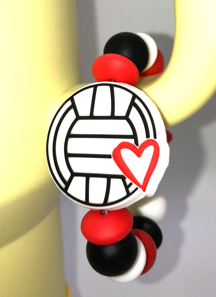 Love Volleyball Stanley Tumbler Cup Handle Charm